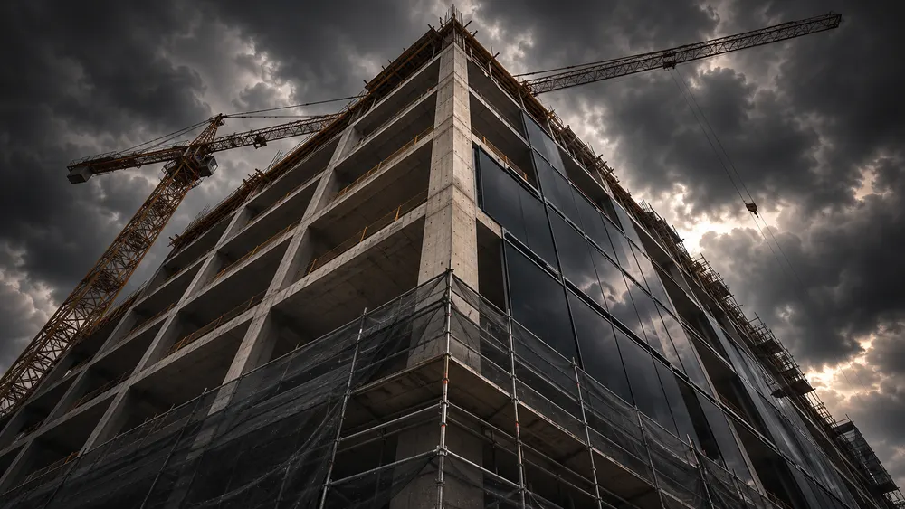 Building under construction at a Demgirişim site